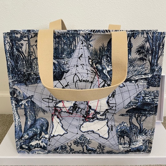 Dior Around the World Straw Tote - Picture 1 of 6